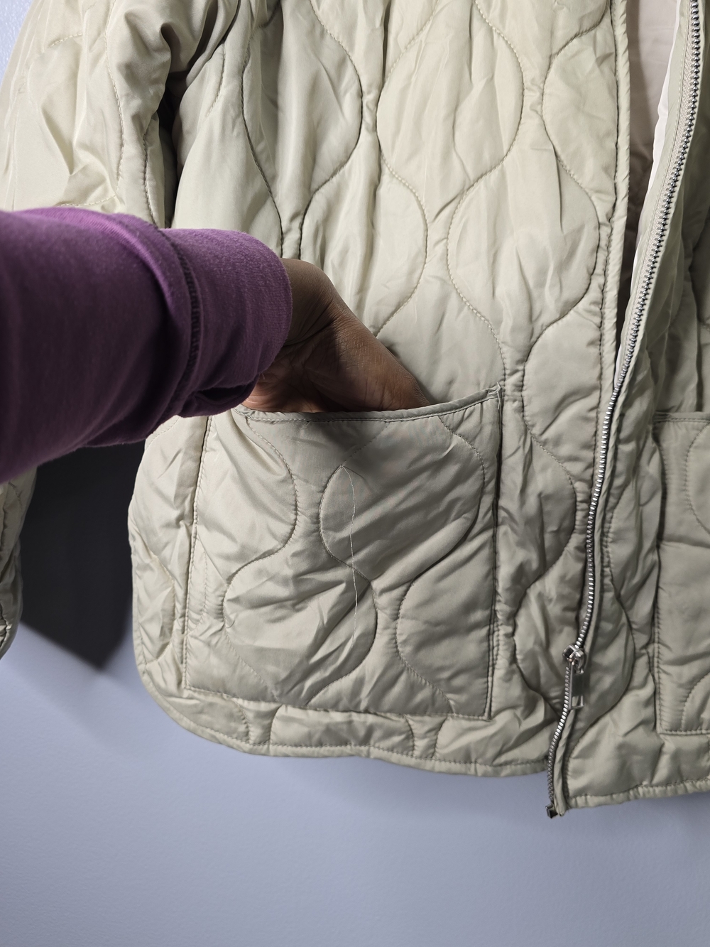 Zara Cream Water-Repellent Puffer Jacket - Picture 5 of 10